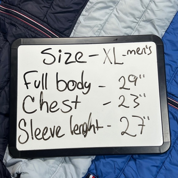 Tommy Hilfiger Color Block Puffer Jacket Mens XL Full Zip Lightweight - Picture 16 of 16